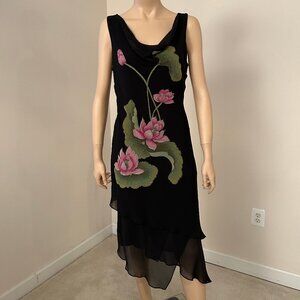 SUE WONG VINTAGE BEADED DRESS, SIZE 12 (Pristine Condition)